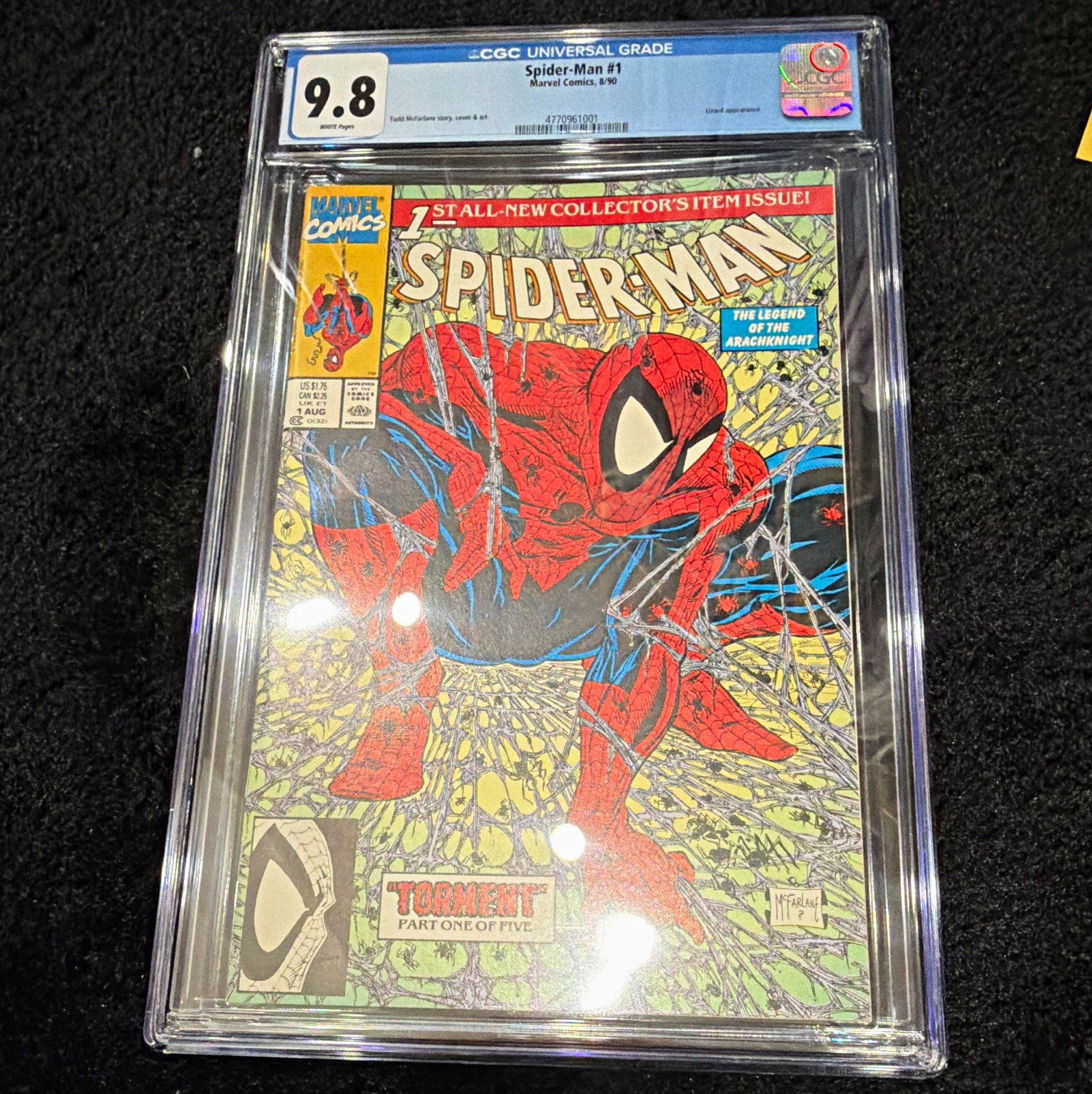 Marvel Comics Spider-Man #1 CGC 9.8 (1990) Todd McFarlane Torment Very Hot Marvel Comics Spider-Man #1 CGC 9.8 (1990) Todd McFarlane Torment Very Hot