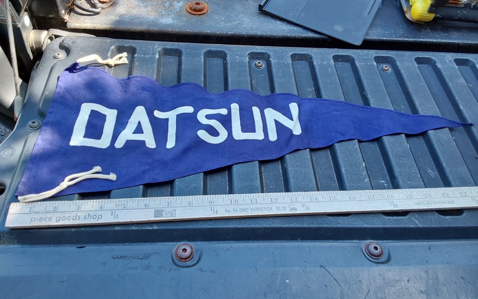 Datsun Motors Dark Blue Cloth Pennant Datsun Motors Dark Blue Cloth Pennant