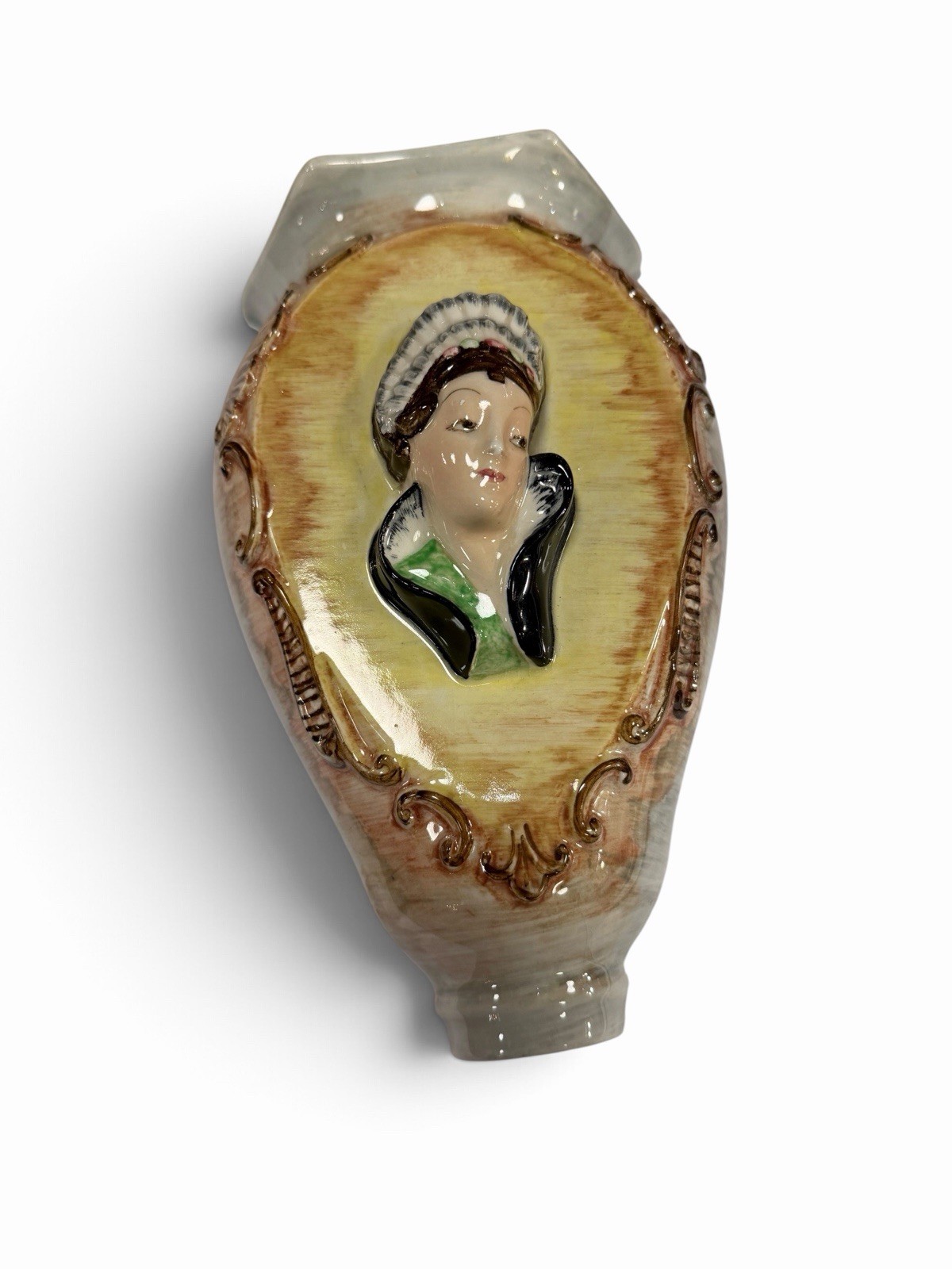 Rare Vintage Goldscheider Myott 1940s Eva Wall Pocket Staffordshire England