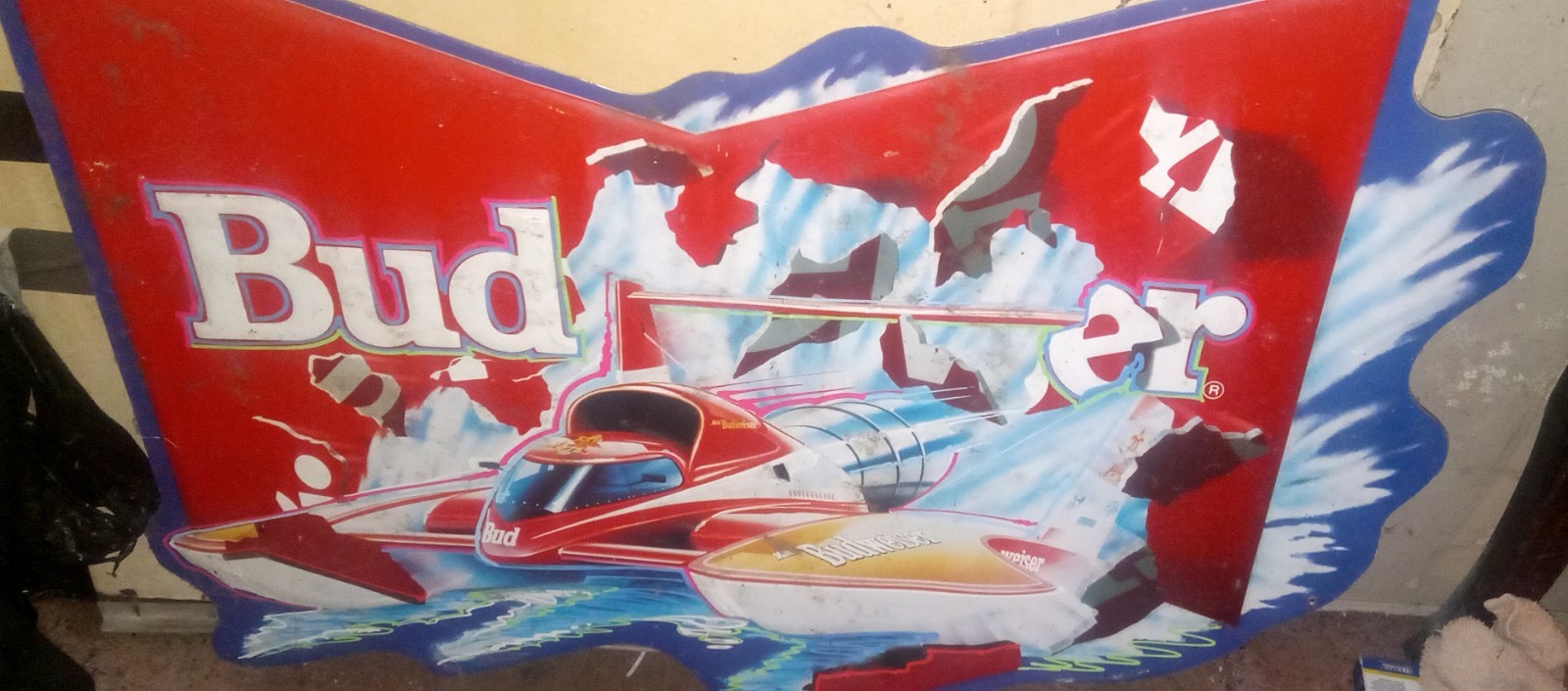 Beer Signs Michelob Budweiser Metal Lot Of 2