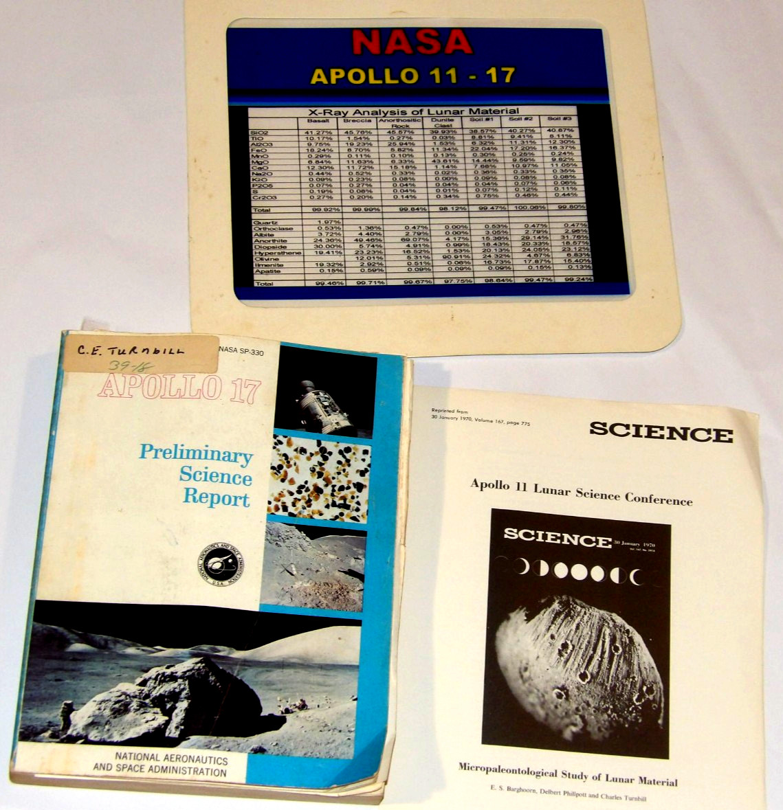 VTG 1973 APOLLO 17 PRELIMINARY SCIENCE REPORT NASA TRANSPARENCY & SCIENCE MAG