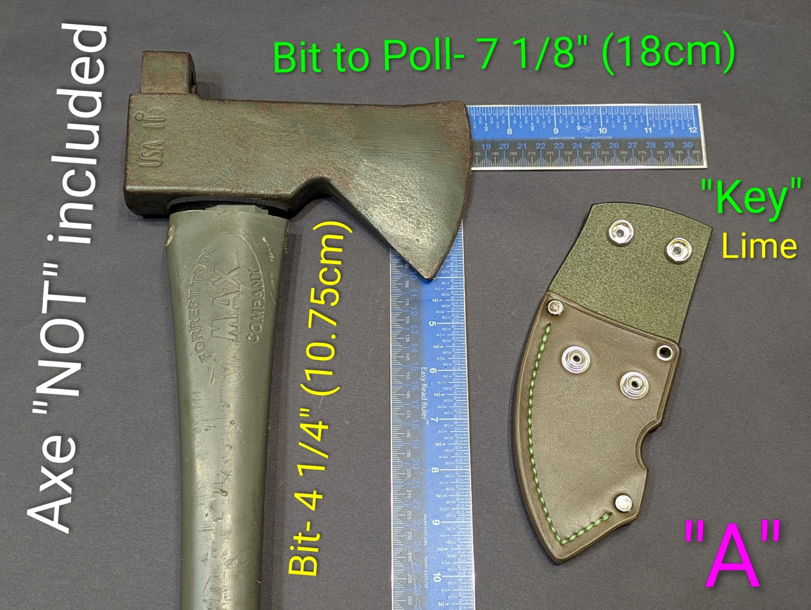 The Max Axe Forrest Tool Handmade Leather Axe Sheath/Mask