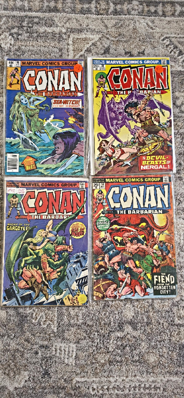 VINTAGE CONAN THE BARBARIAN COMIC BOOK LOT – 48 ISSUES – MARVEL COMICS