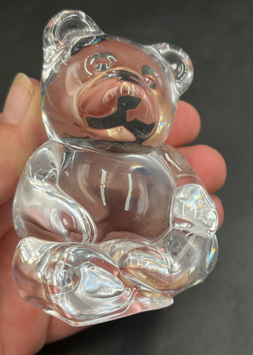 Princess House 24% Crystal Teddy Bear Figurine Paperweight
