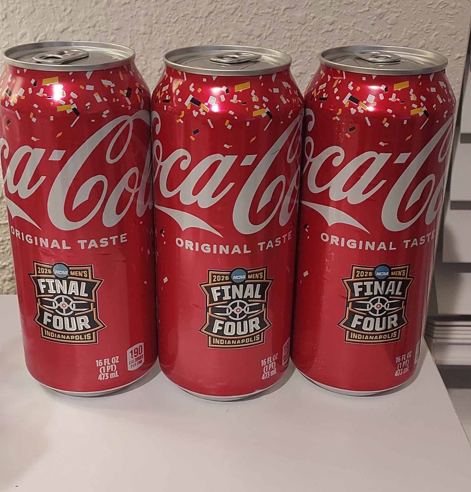 Final Four 2026 Coca Cola Coke Collector Can UConn Michigan Illinois Arizona 3