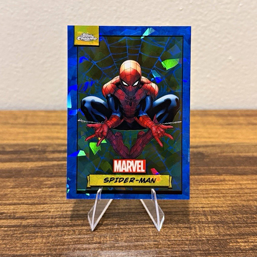 2024 Topps Chrome Marvel Spider-Man #1 Sapphire Blue