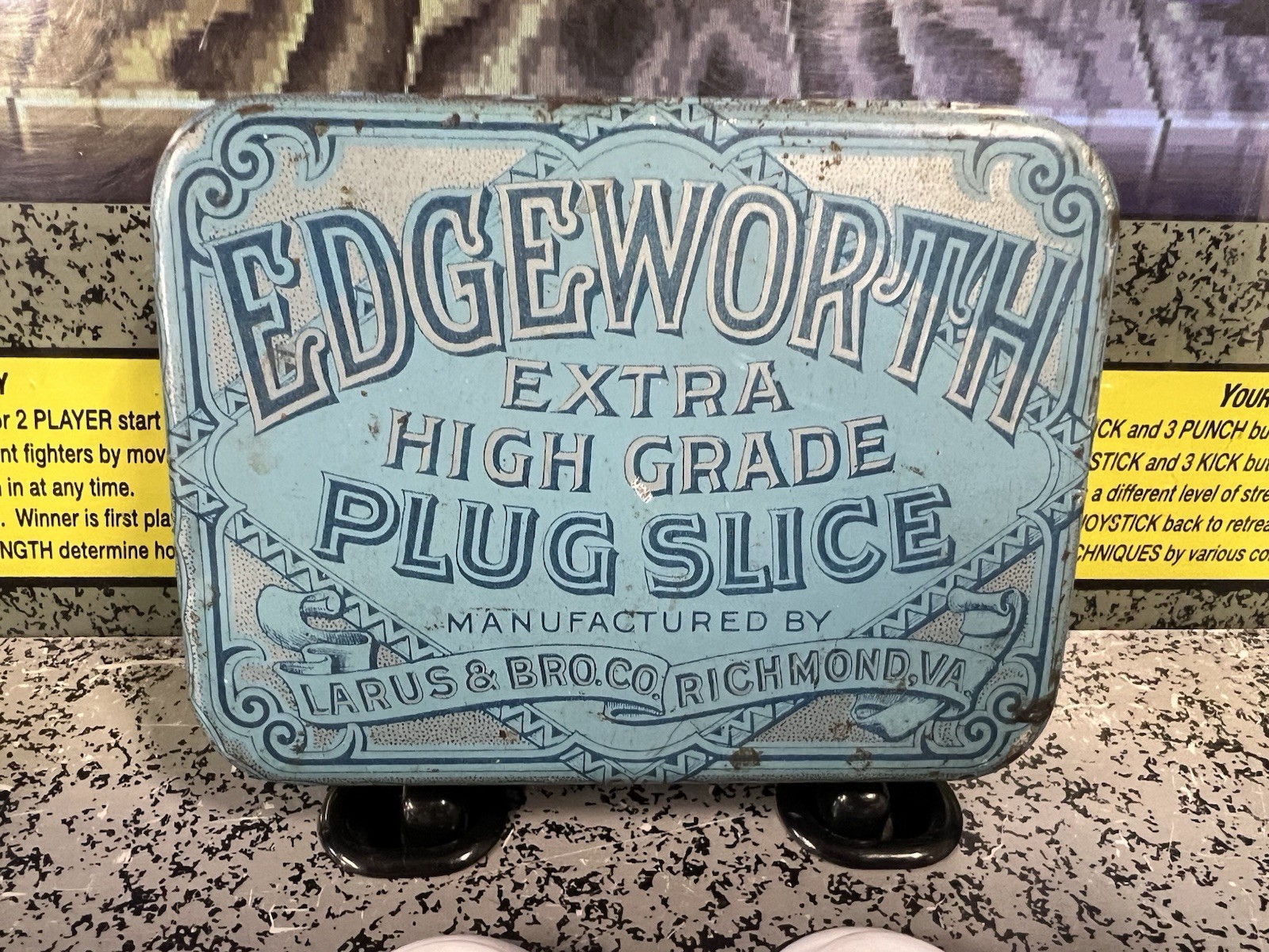Vintage Edgeworth Extra High Grade Plug Slice Tobacco Tin Can Larus & Bro. Co.