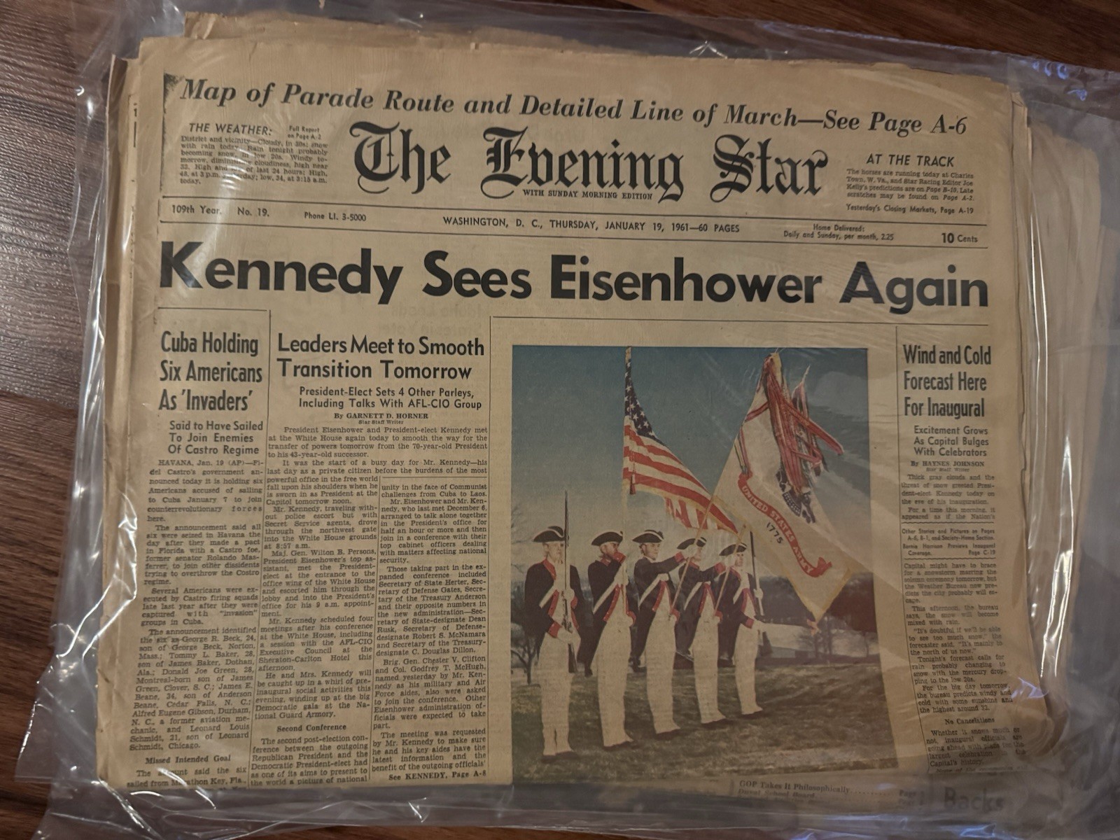The Evening Star Jan 19 1961 Front Page 