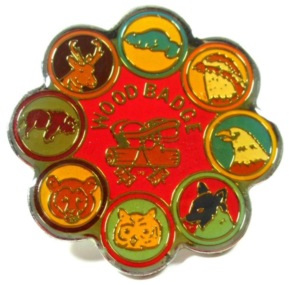 BSA Wood Badge Critter Pin Vintage Boy Scouts Leadership Training Enamel