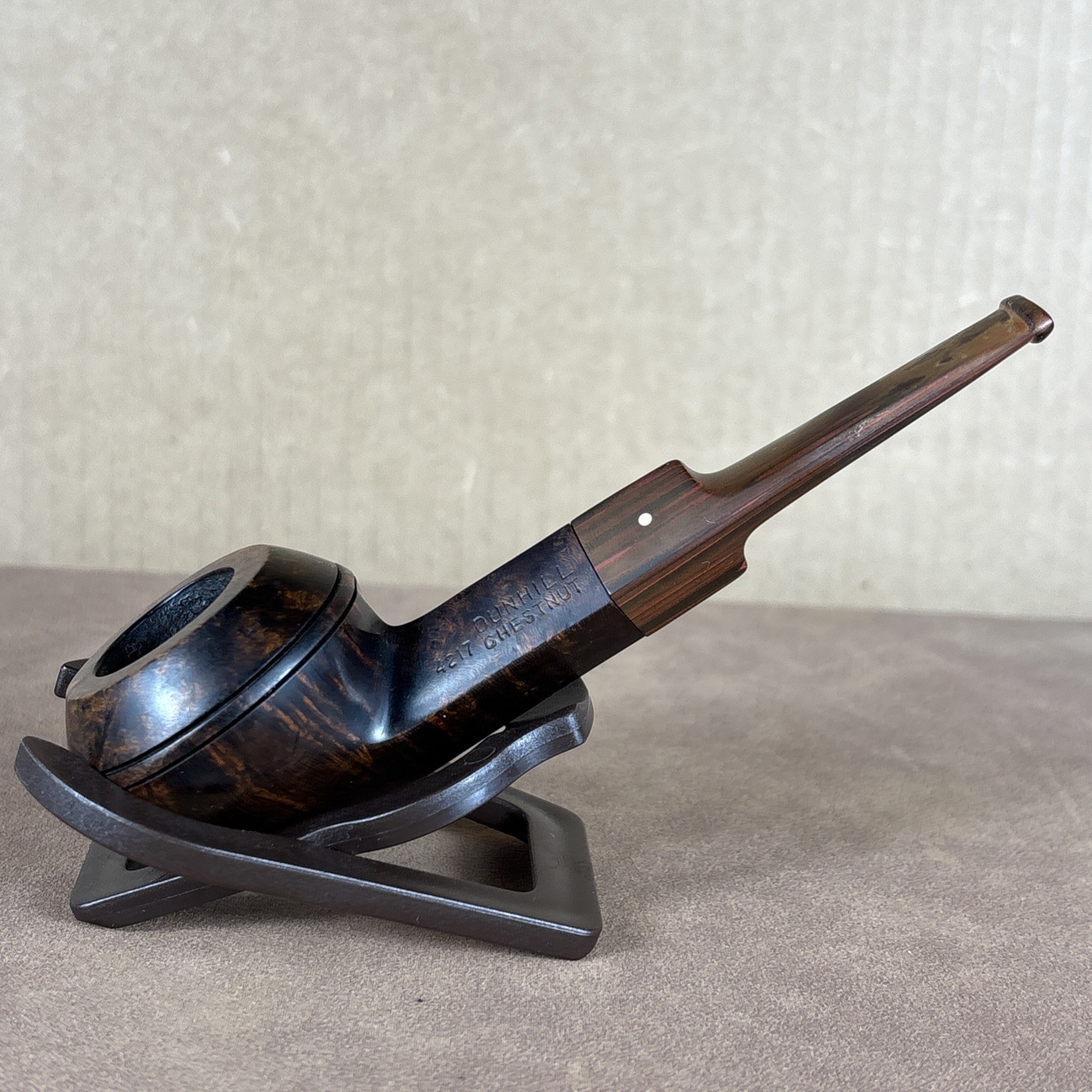 1985 Dunhill Chestnut 4217 Group 4 Straight Rhodesian Estate Tobacco Pipe