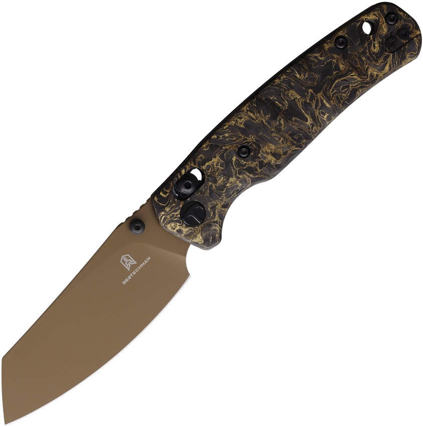 Bestech Knives Cicada\'s Wing Carbon Fiber Folding Copper MagnaCut Knife MK06T