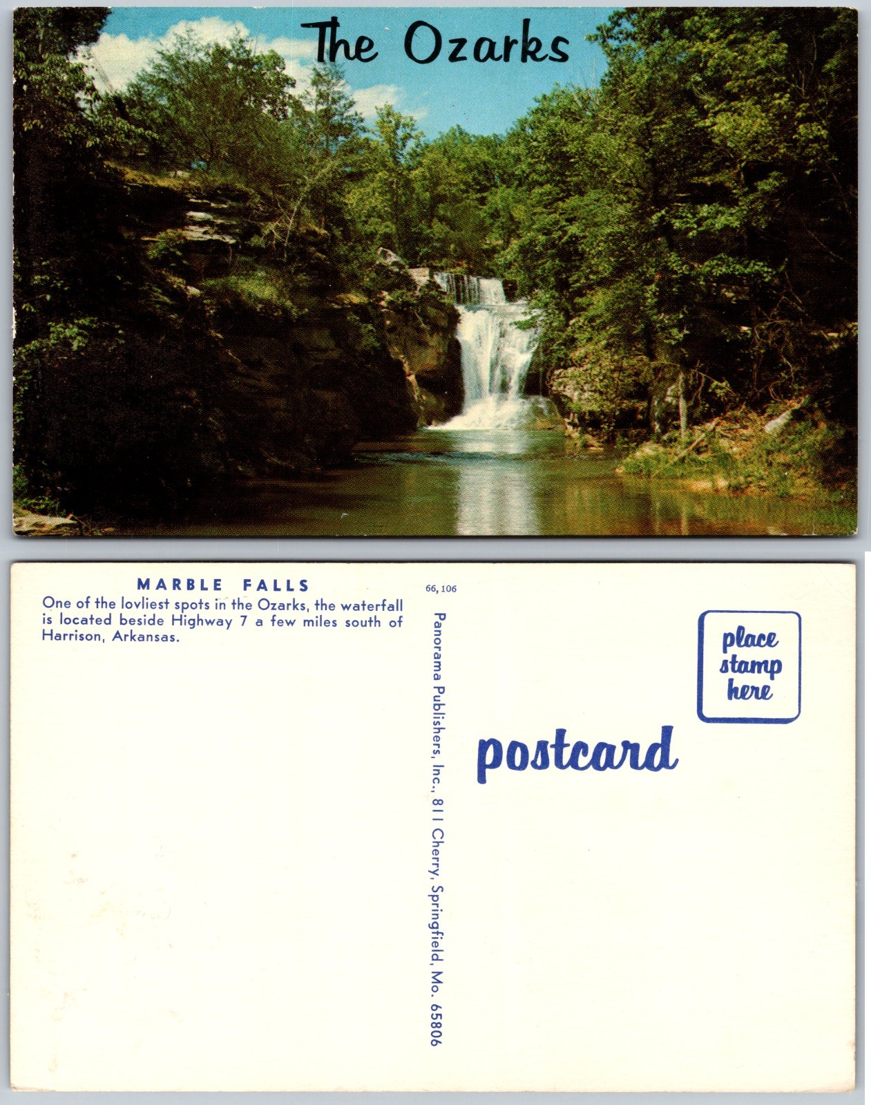Marble Falls Harrison AR Postcard