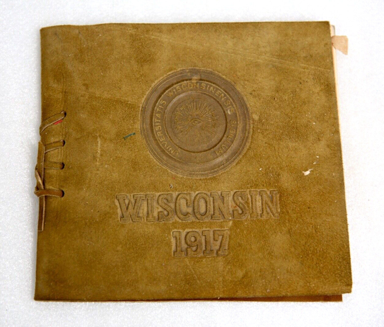 Antique Leather Book 1917 Wisconsin University School Commencement Program VTG