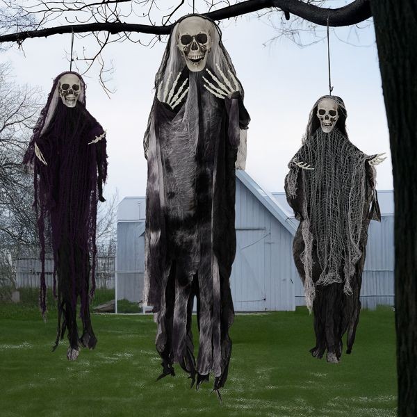 3-Pack Hanging Halloween Skeleton Ghosts