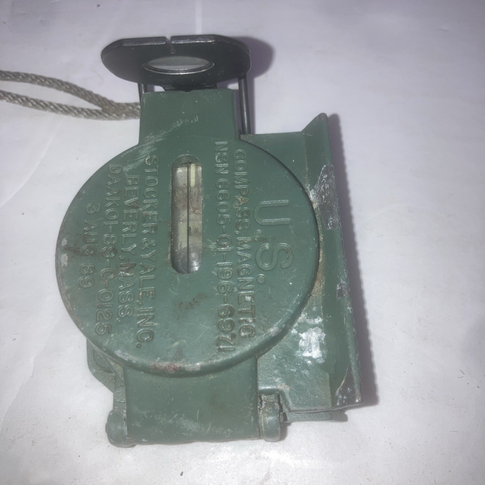 Vintage 1989 U.S. Military Magnetic Compass Stocker & Yale Beverly, Mass