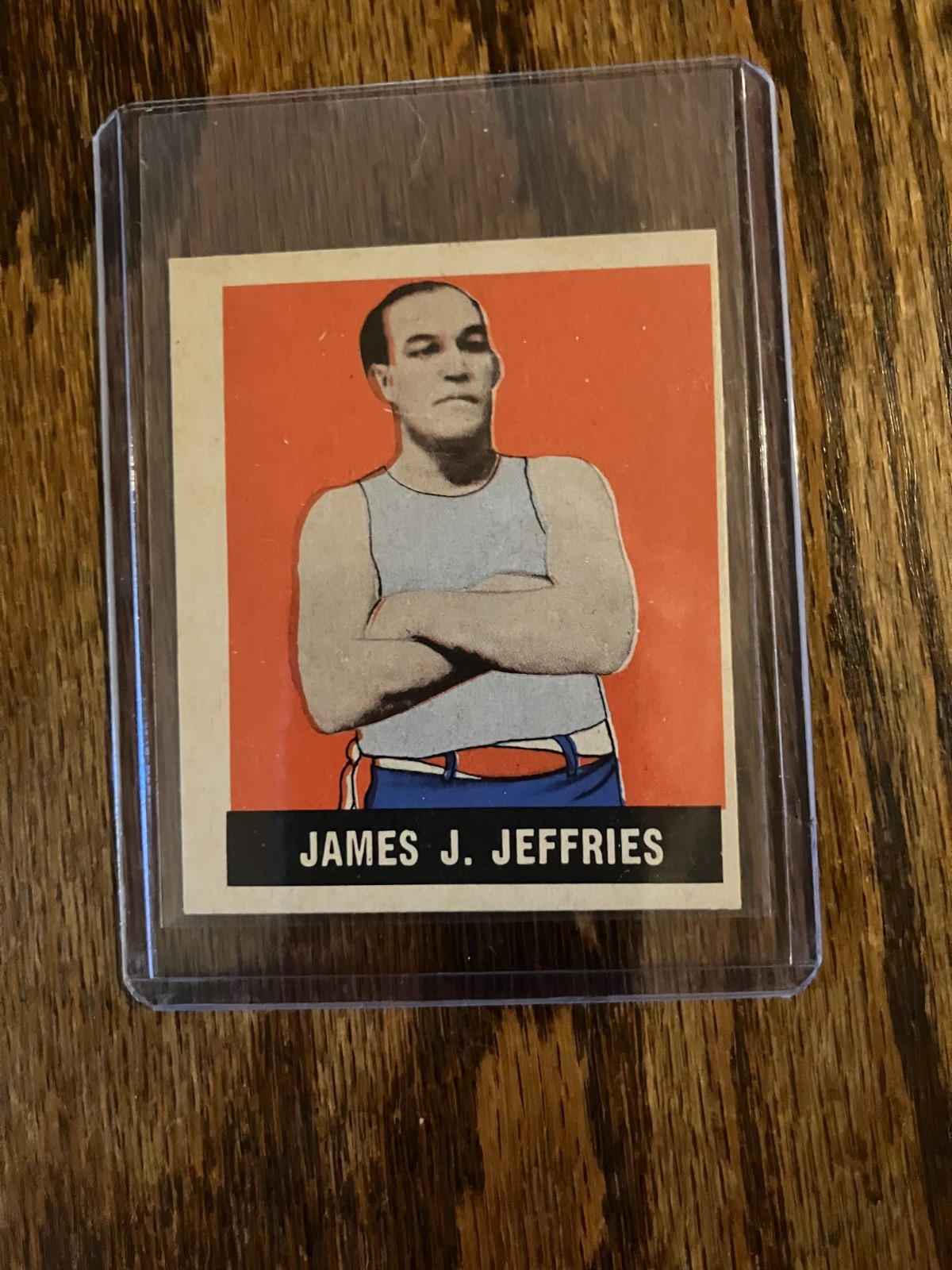 BOXER : JAMES J. JEFFERIES - KNOCK - OUT BUBBLE GUM card #9 : LEAF GUM 1948