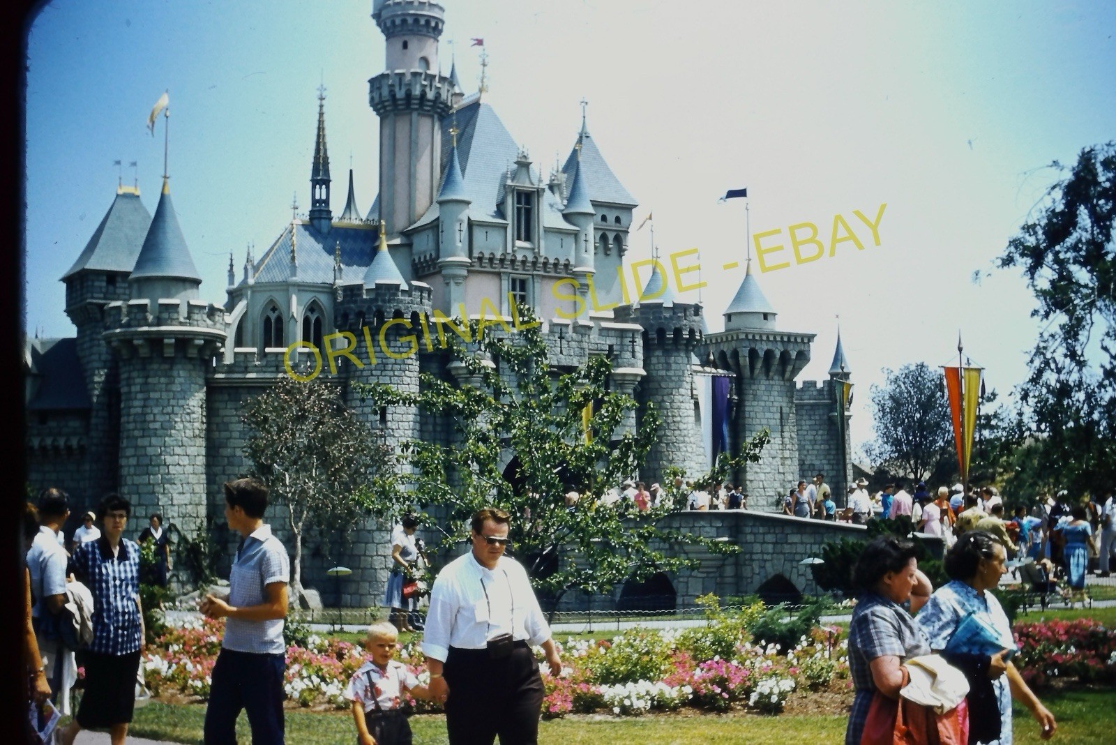 Orig 1956 Slide Disneyland Sleeping Beauty Castle Early Park Kodachrome  G73
