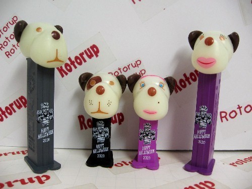 PEZ Barky , Barkina, Barkley , Barkette  Halloween 2020. 100 sets made.