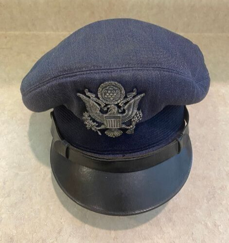 RARE VINTAGE ORIGINAL 1947 USA AF Crusher Visor Cap by Flight Ace 5 Star MINT
