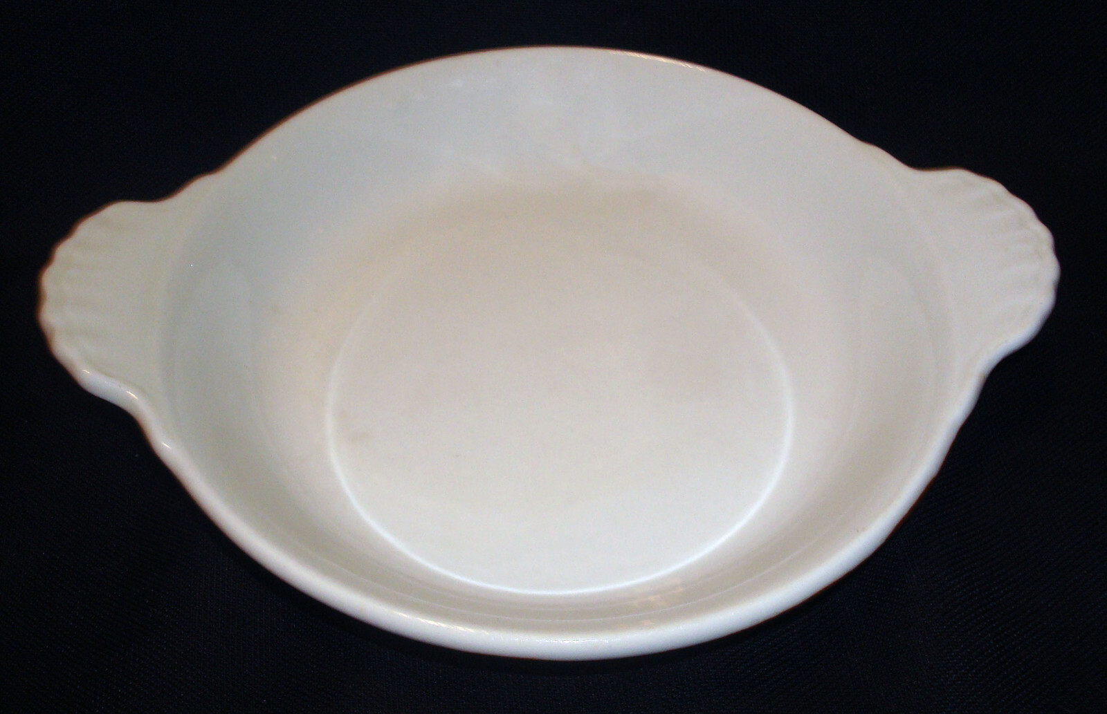 Vntg Hall USA 433 Brown White Individual Au Gratin Dessert Casserole Dish Baker