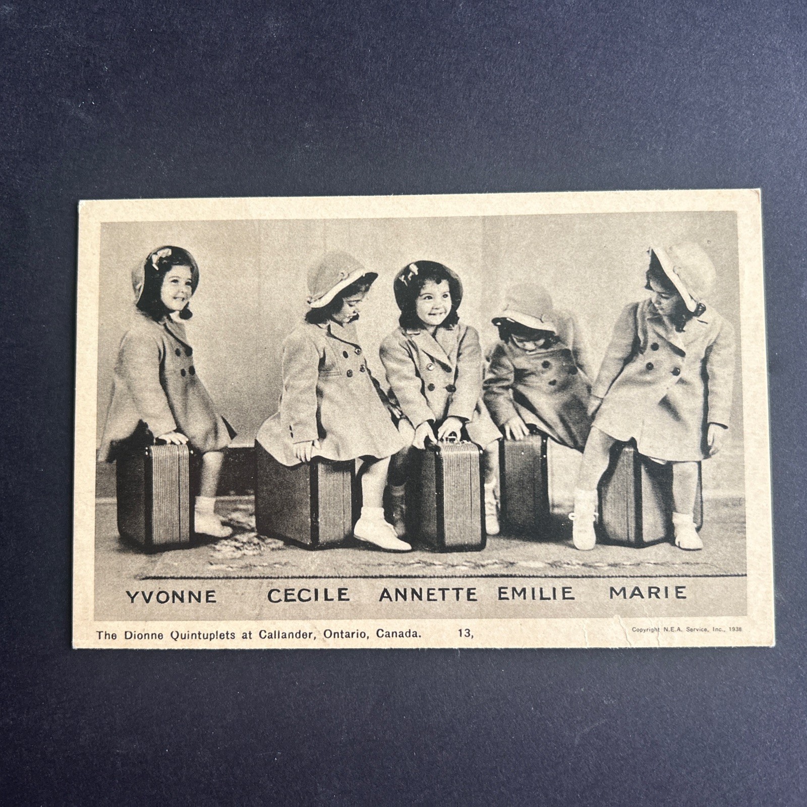 Unused Dionne Quintuplets Postcard PECO 13 Unused Dionne Quintuplets Postcard PECO 13