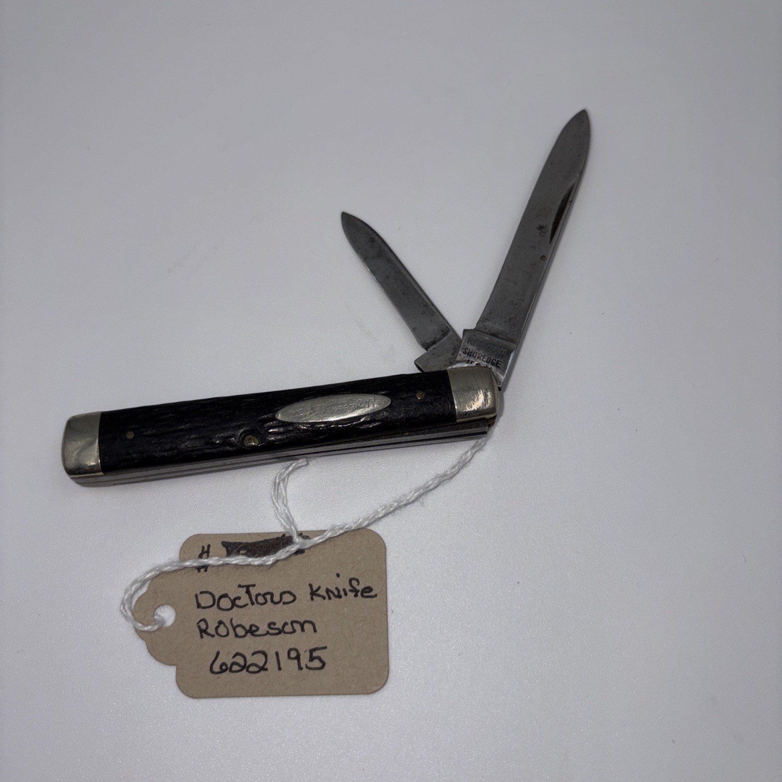 Vintage Robeson Shuredge Pocket Knife Bone Doctors Knife #622195