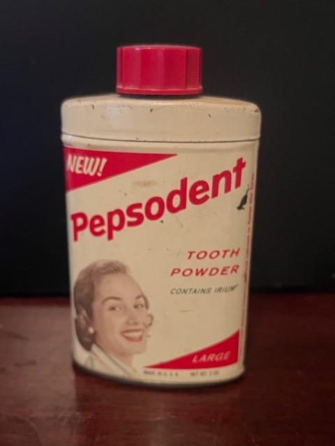 Vintage 1950’s Pepsodent Toothpaste with Irium In Original Metal can 2 oz