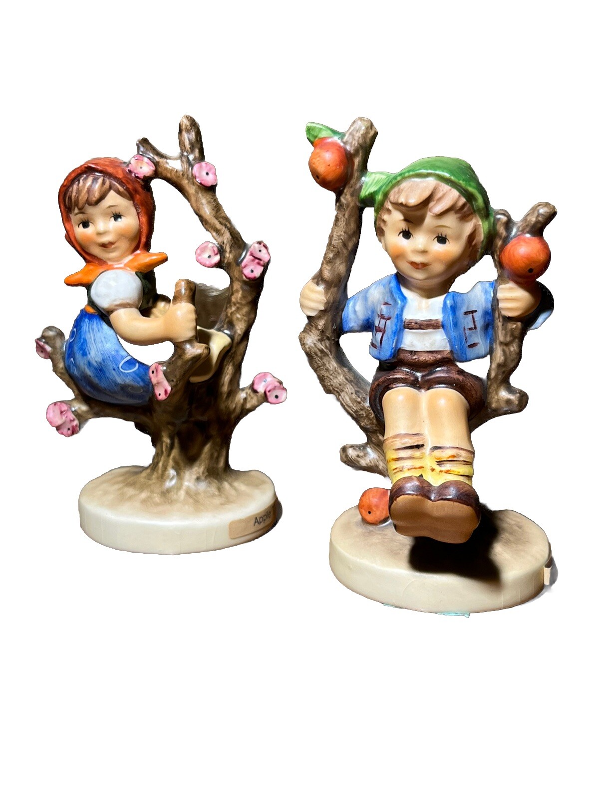 Vintage Goebel Hummel #141 142 Apple Tree Boy and Girl Figurines TMK-5
