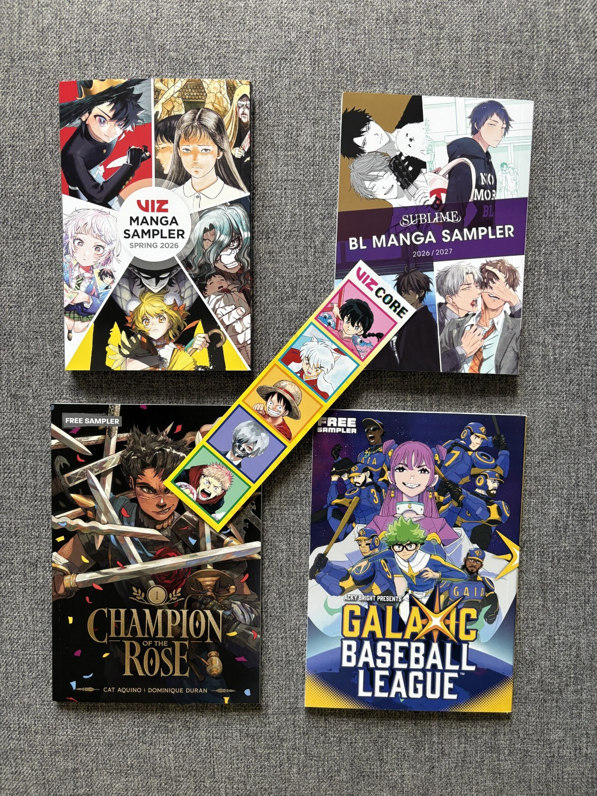 VIZ Anime NYC 2026 Manga Sampler Lot  Galactic Baseball BL Champion Rose