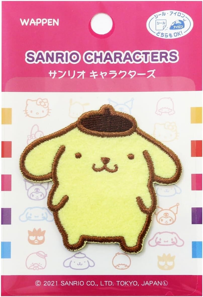 Sanrio Characters Iron-on Patch Pompompurin Double-sided Adhesive SCW550-SCW41