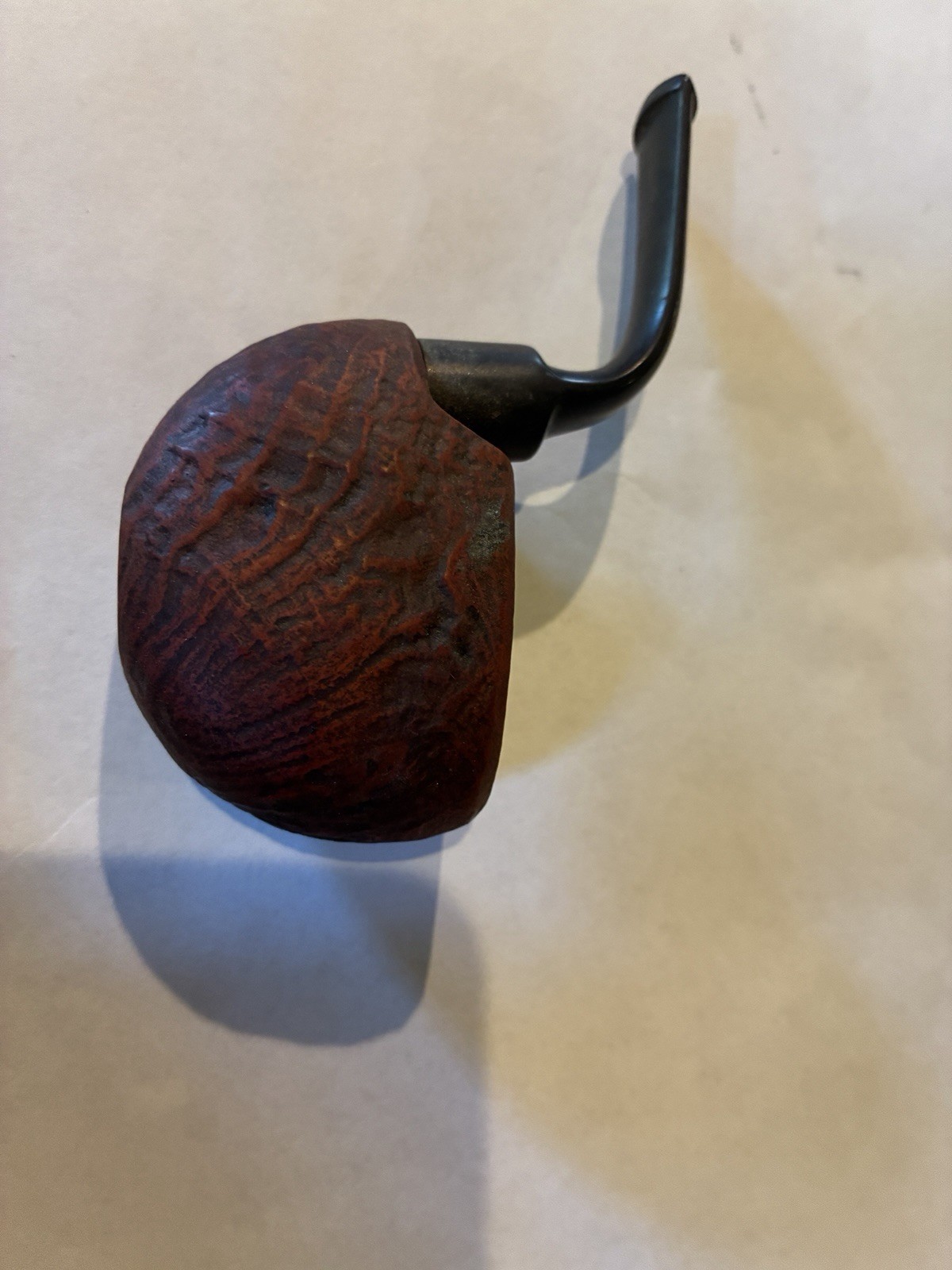 Vintage Rolex Briar Italy Carved Tobacco Pipe Rusticated Bowl Marked Italy