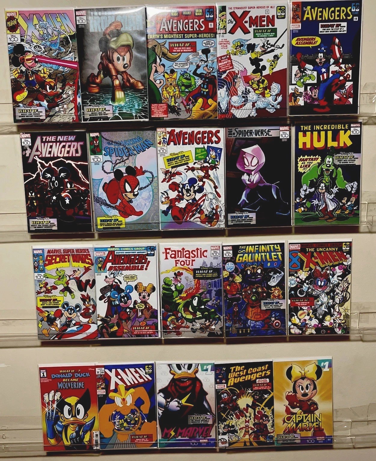 Amazing Spider-Man What If Disney 100 Variant Set of 20 Marvel Comics Lot NM Amazing Spider-Man What If Disney 100 Variant Set of 20 Marvel Comics Lot NM