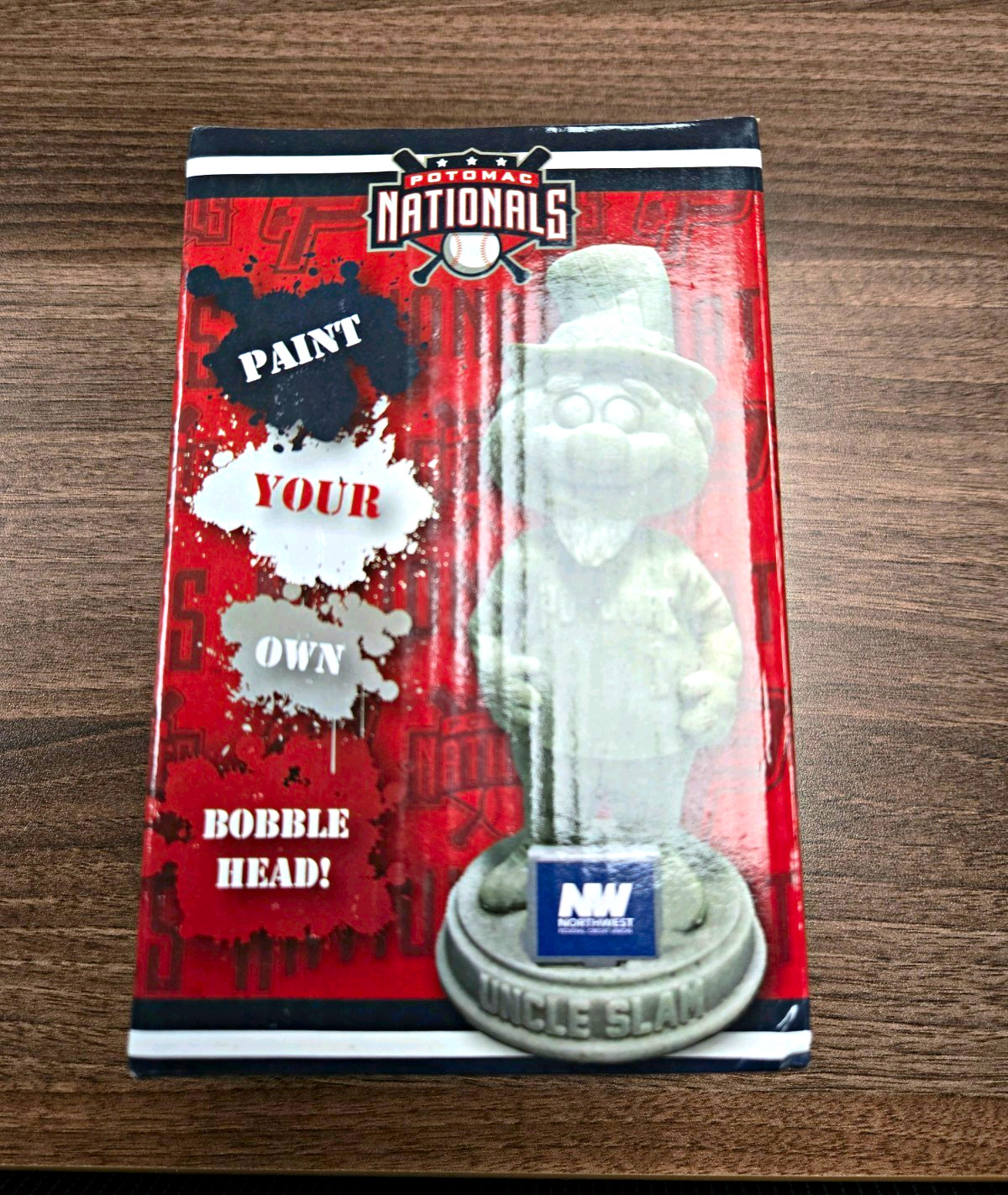 Potomac Nationals SGA Uncle Slam Paint Your Own Bobblehead