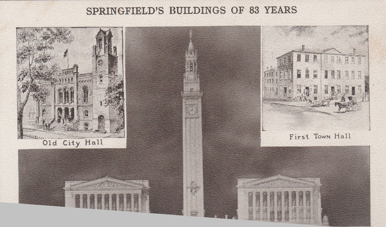 Postcard MA Springfield\'s Building of 83 Years  1911 Massachusetts Unposted