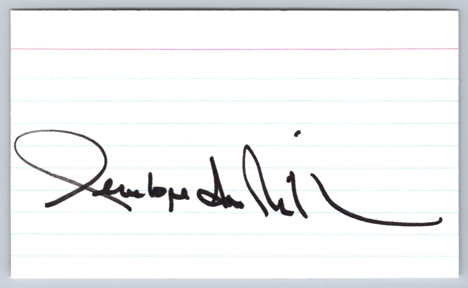 Penelope Ann Miller Autograph Signed Index Card Actress
