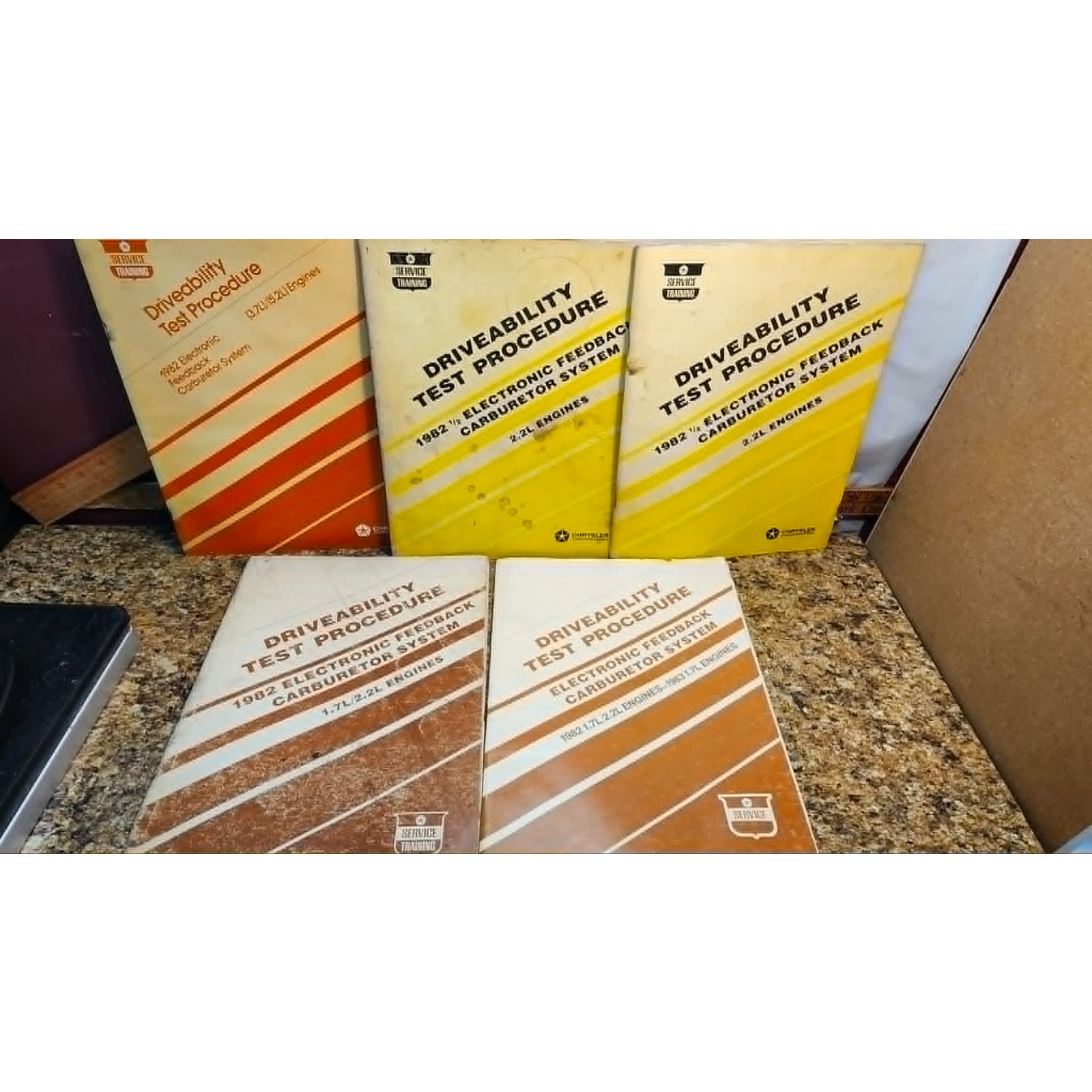 1983 Chrysler Driveability Test Procedure Manuals Lot of 5 Electronic Feedback
