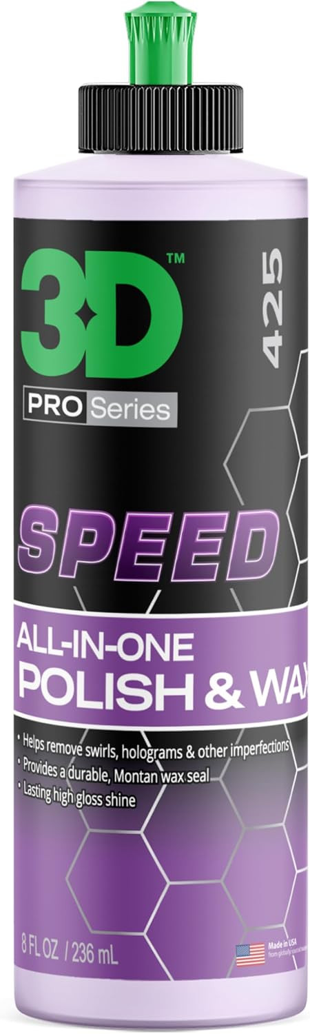 3D Speed All-In-One Polish & Wax – Scratch & Swirl Remover, Clear Coat Safe Pain
