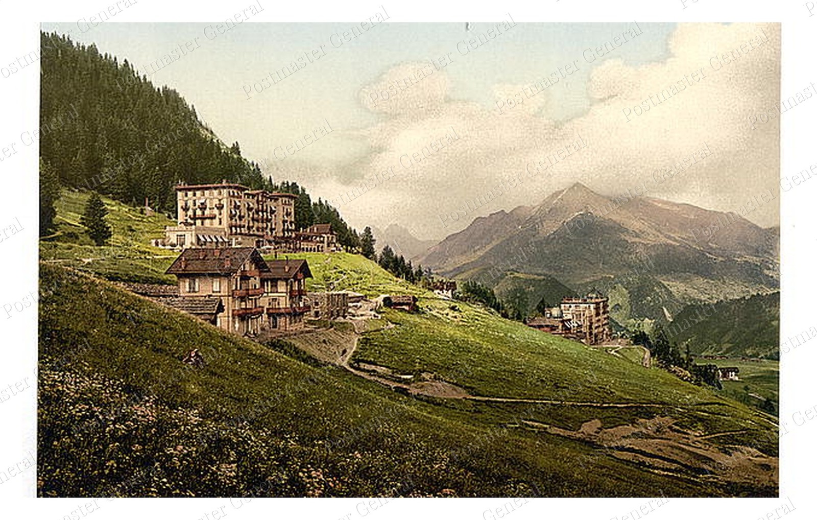 Leysin Switzerland Hotels Standard Postcard COPY RPPC