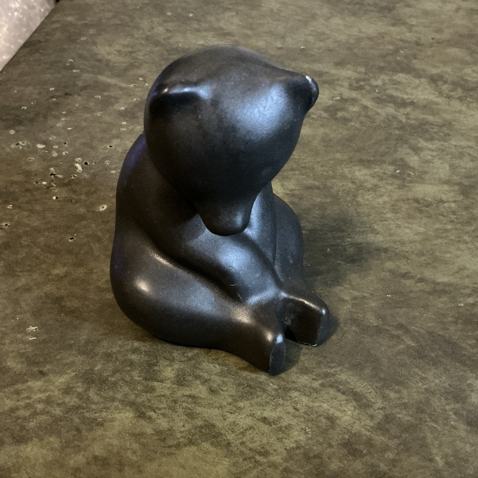 Vintage Pigeon Forge TN Folk Pottery Matte Black Bear Cub Douglas Ferguson 3.5” Vintage Pigeon Forge TN Folk Pottery Matte Black Bear Cub Douglas Ferguson 3.5”