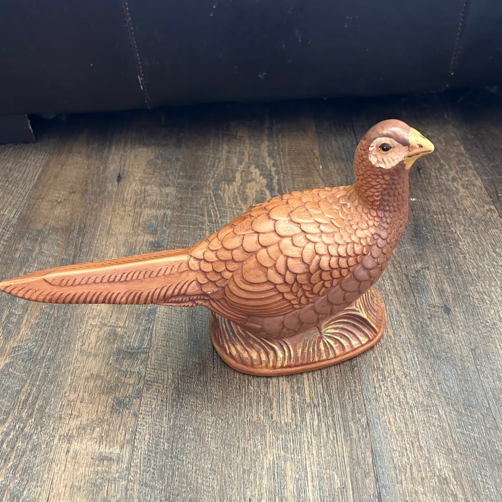 Vintage Arnel\'s Ceramic Pheasant Figurine Hand Painted Brown Bird Statue AGS