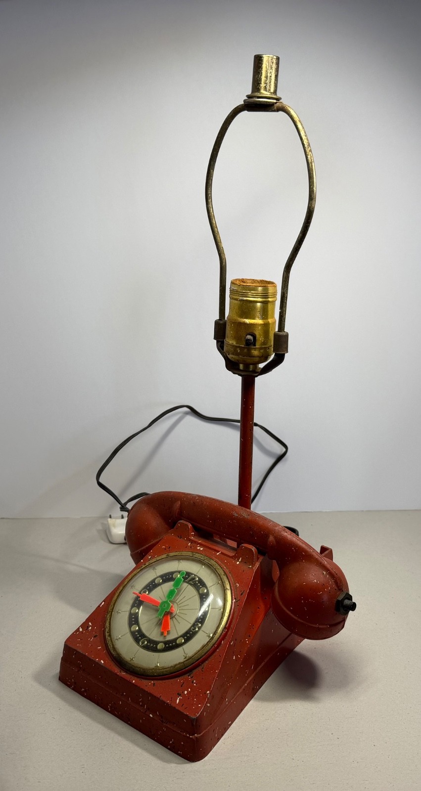Vintage Trea-Boye Lighter / Clock /  Telephone Shaped Lamp *Untested*