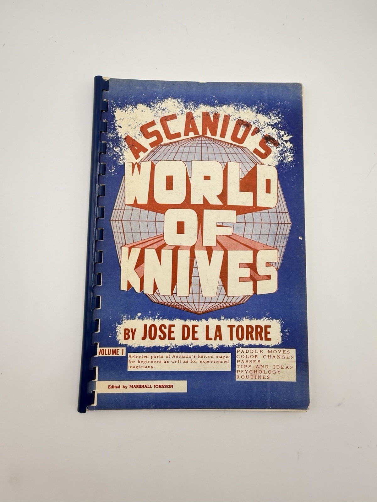 1975 Ascanio’s World of Knives Vol 1 Jose de la Torre Magic Book 2nd Ed