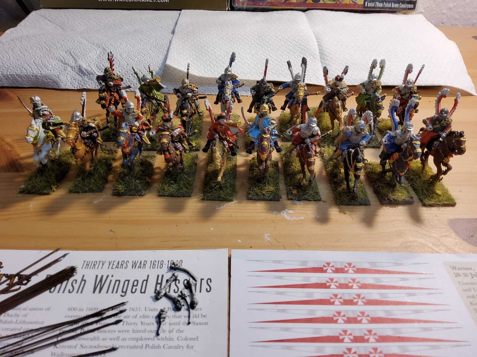 Pro-Painted 19x Warlord Games Polish Winged Hussars 28mm Metal Cavalry
