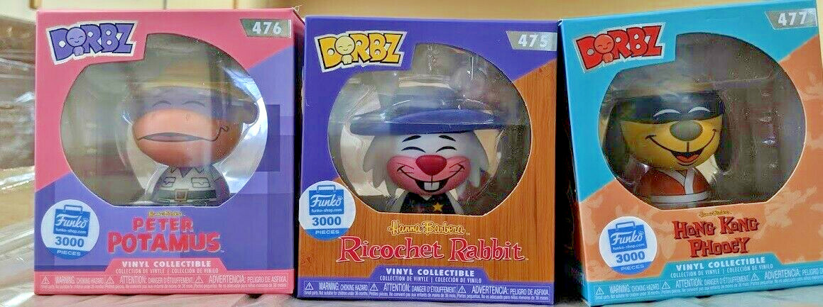Dorbz Hanna-Barbera Funko Peter Potamus Hong Kong Phooey Ricochet Rabbit LE 3000