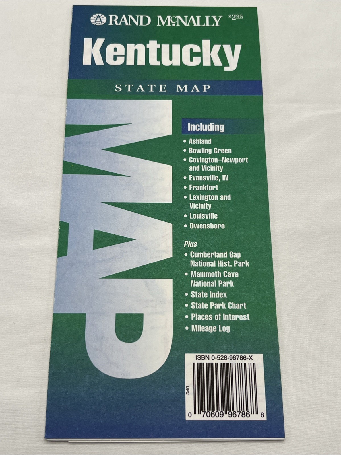 Rand McNally State Map Kentucky Paper Map 1996 Travel Map