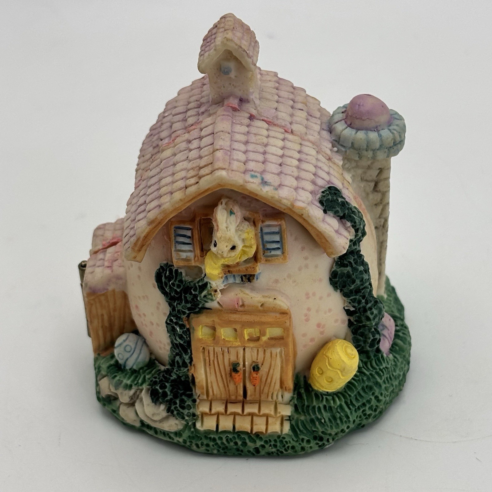 Vtg Storybook Mouse Cottage Figurine Resin Fairy Garden Nursery Miniature Decor