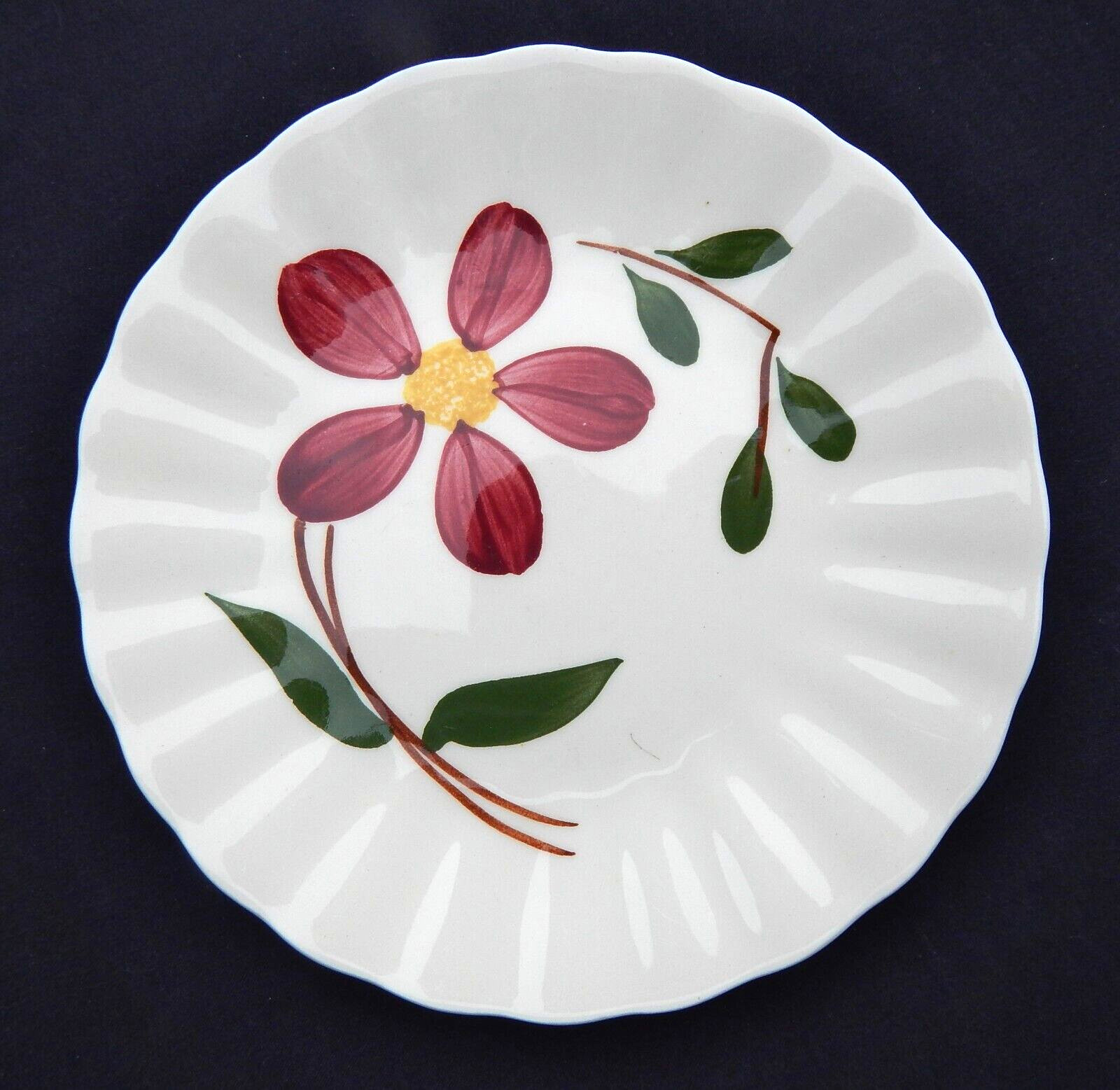 BLUE RIDGE SOUTHERN POTTERY Red Maid, Colonial, Vintage Bread Plate 6.25\ BLUE RIDGE SOUTHERN POTTERY Red Maid, Colonial, Vintage Bread Plate 6.25\