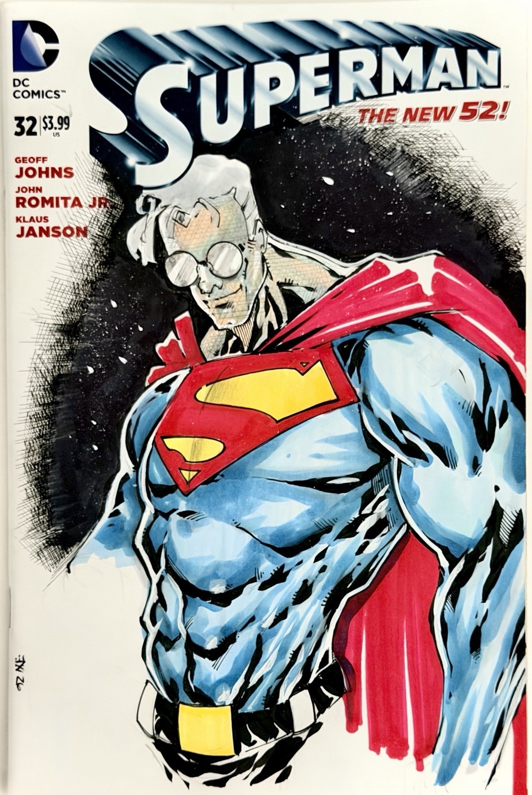 Superman #32 (New 52) - Blank Sketch Variant w/Original Art by Anthony Castillo
