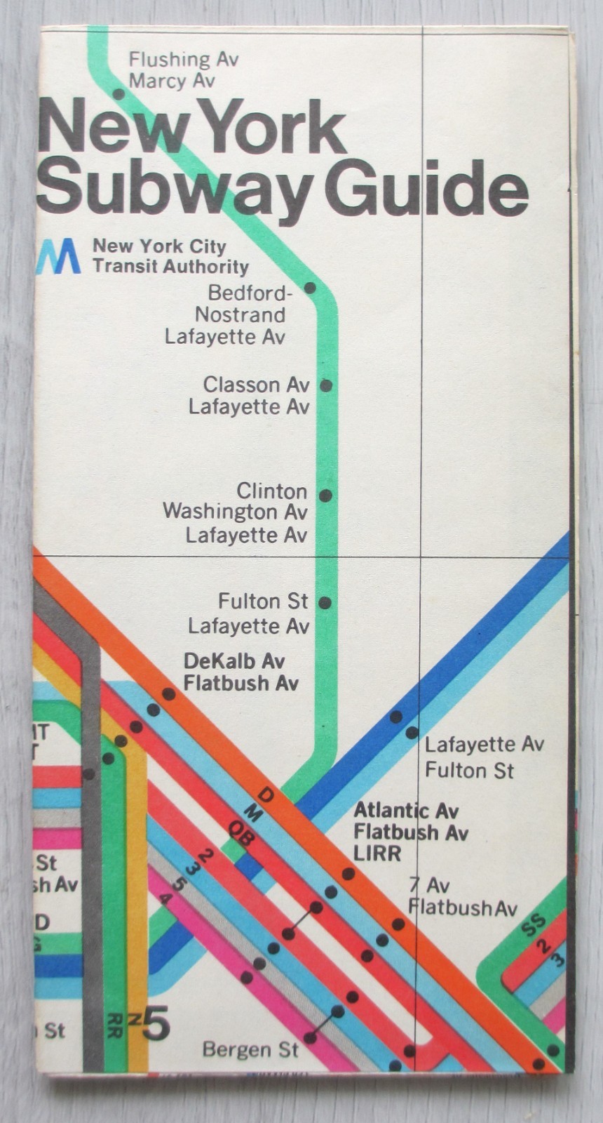 Vintage 1974 New York City Subway Map New Old Stock Massimo Vignelli Design NYC