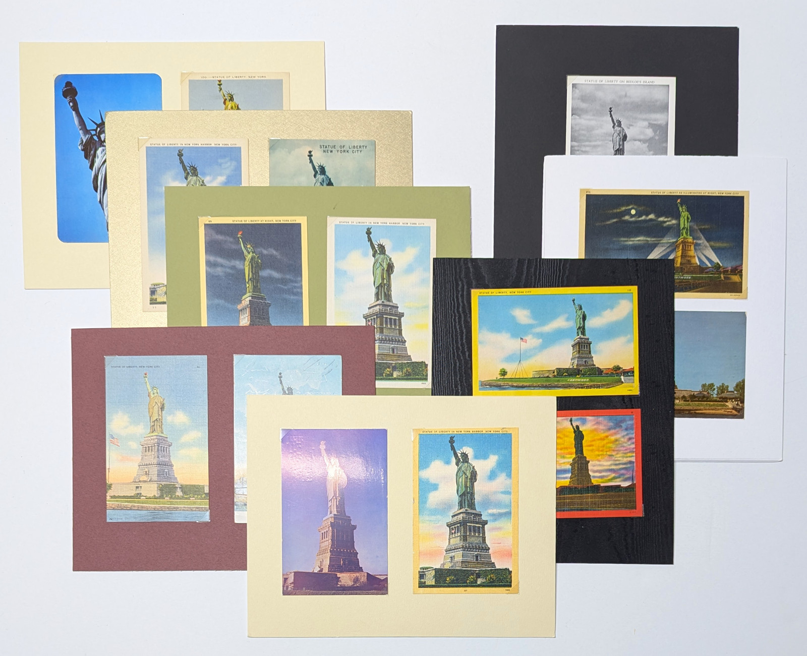 15 Statue of Liberty Postcards c.1940-1950s **VINTAGE ORIGINAL